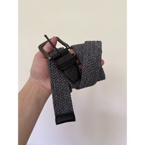 NIKE mens golf stretch webbed braided belt woven Grey blue heathered belt